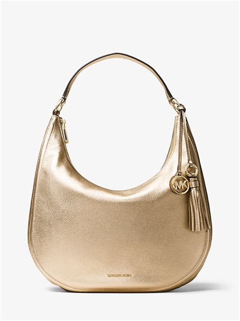 Lydia Metallic Leather Shoulder Bag 